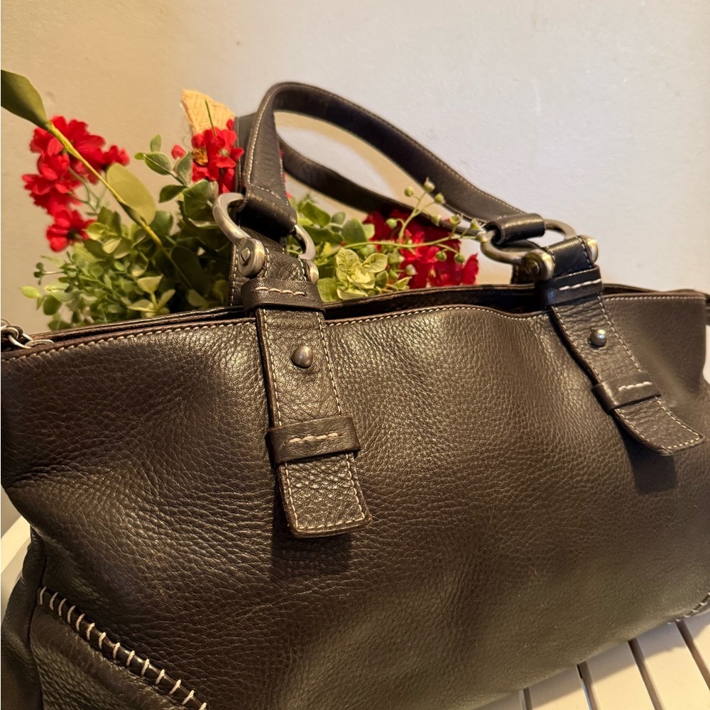 Donald J Pliner RARE vintage Italian Designer Beautiful Leather Handbag EUC - Picture 2 of 10